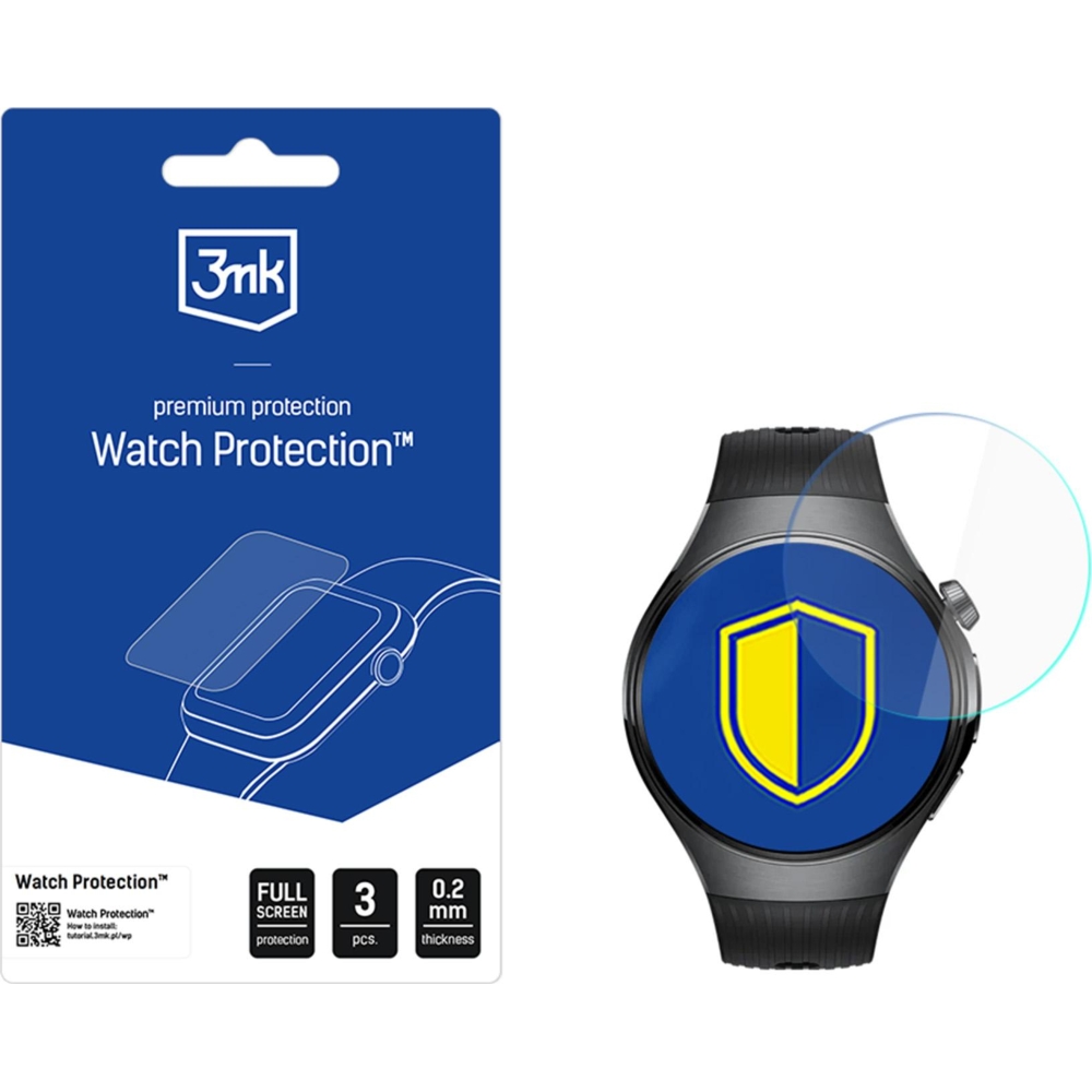 Szkło hybrydowe 3mk Watch Protection Flexibleglass do Huawei Watch 5 46 mm, 3 sztuki